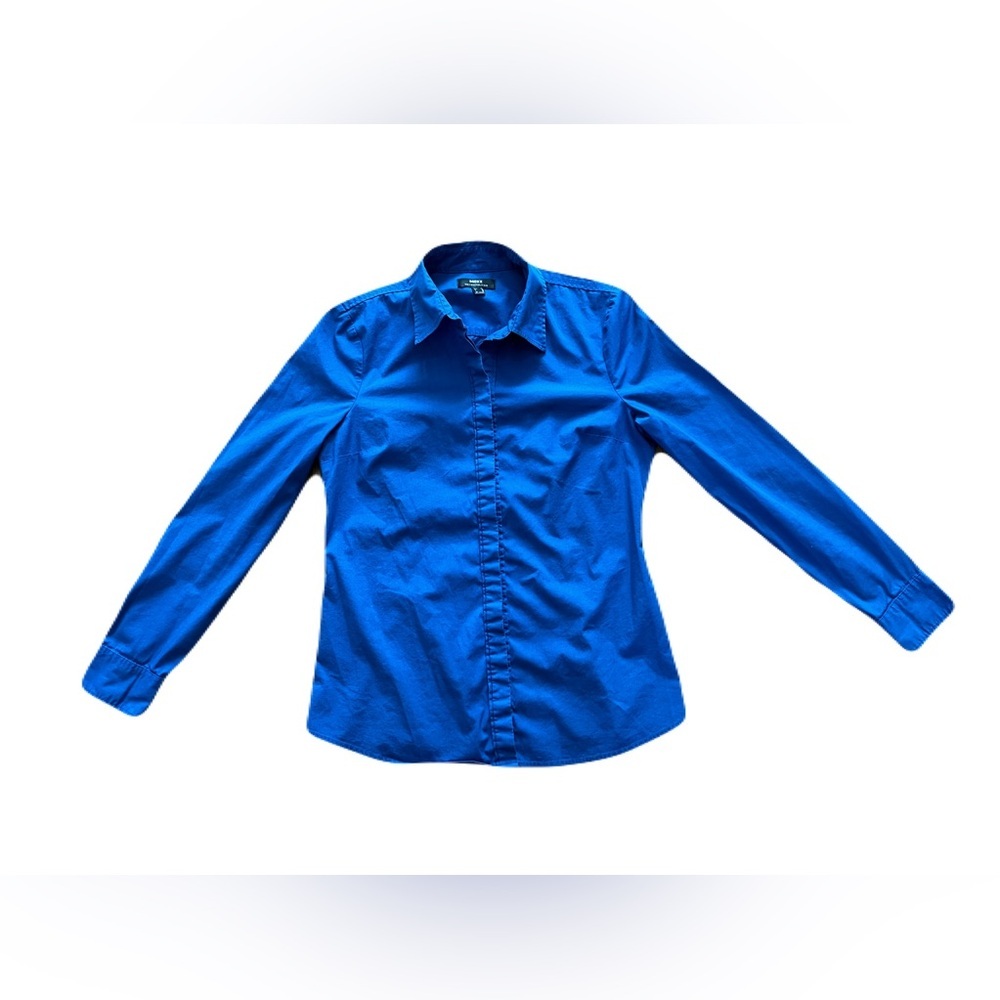 Mexx women’s 8 stretch button-down shirt, royal blue